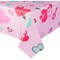 3 Pack Valentines Tablecloth for Rectangular Tables, 54 x 108 in Disposable Pink Plastic Table Cover for Valentines Table Decorations